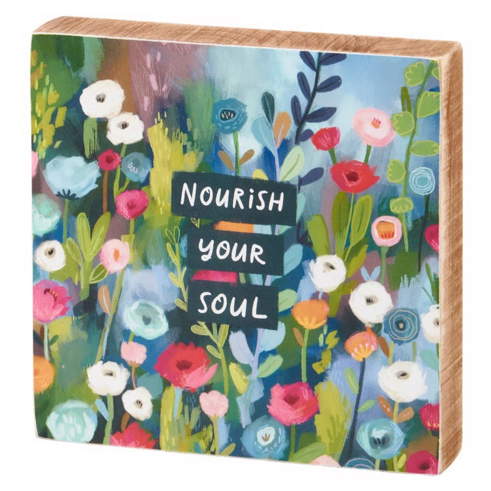Primitives by Kathy “Nourish Your Soul” Block Sign
